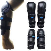 Kit proteção p/ motociclista joelheira cotoveleira articulad
