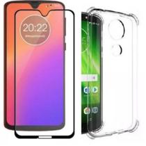 Kit Proteção Para Motorola Moto G7 Plus Película 3d Curva De Vidro Temperado + Capa Flexível Transpa Kit Proteção Para Motorola Moto G7 Plus Película 3d Curva De Vidro Temperado + Capa Flexível Transpa