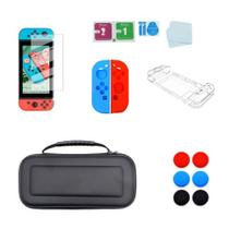 Kit Proteção Para Nintendo Switch 10 em 1 - Case Capa Película Grips Caps