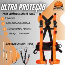 KIT Proteção Para o Trabalho em Altura completo Para usuários até 140kg KIT Proteção Para o Trabalho em Altura completo Para usuários até 140kg