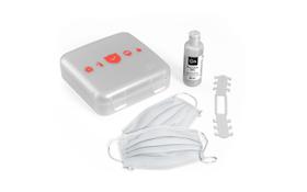 Kit Proteção Pessoal Coza Máscara e Porta Álcool em Gel Natural