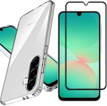 Kit Proteção Samsung Galaxy A26, Capa Transparente TPU + Película 3D de Vidro Temperado