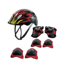 Kit Proteção Segurança Completo Capacete Infantil Criança