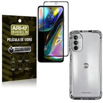 Kit Proteção Total Moto G82 com Capa e Película 3D Armyshield