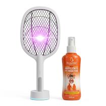 Kit Proteção Total Raquete Elétrica Base e Repelente Spray
