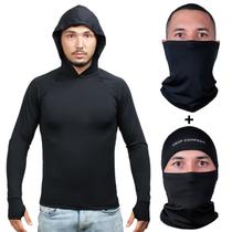 Kit Proteção UV Roupa Segunda Pele + Touca Ninja + Bandana