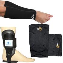 Kit Proteção Volei Manguito Joelheira Tm7 Tornozeleira Provolley