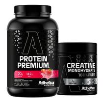 Kit Protein Whey Isolado Morango 900G Creatina - Atlhetica