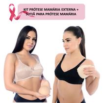 Kit Prótese Mamária Externa + Sutiã Para Prótese Mamária