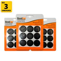 KIT Protetor Adesivo Redondo contra Batidas de Portas 3cm Bestfer 18 Peças - 03 Unidades