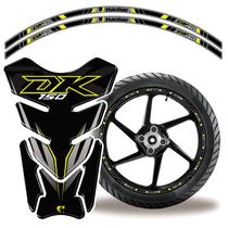 kit Protetor Adesivo Tanque E Aro Moto Haojue Dk 150 PRETO