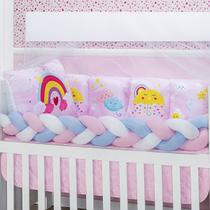 Kit Protetor Almodas Berço Nacional Menina 6 peças