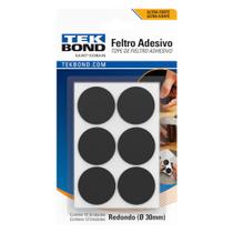 Kit protetor anti-impacto redondo feltro 30mm c/ 12 unidades preto 10 unidades - tek bond Kit protetor anti-impacto redondo feltro 30mm c/ 12 unidades preto 10 unidades - tek bond
