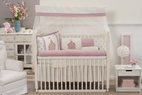 Kit Protetor Berco Menina 9 Pçs Americano - Castelo Rosa