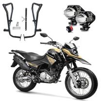 Kit Protetor Carenagem + Farol Milha U5 XTZ 150 Crosser 2014 2015 2016 2017 2018 2019 2020 2021
