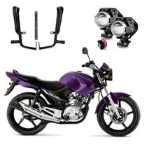 Kit Protetor Carenagem Par Farol Milha U5 YBR Factor125 2009 2010 2011 2012 2013 2014 2015