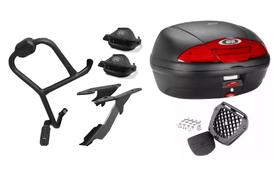 Kit protetor carenagem + protetor mao + bagageiro scam + baú givi 45l e-450n yamaha lander 2019