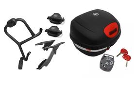 Kit protetor carenagem + protetor mao + bagageiro scam yamaha lander 2019 + baú givi 33l e-33n