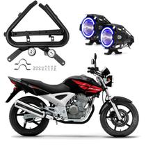 Kit Protetor Carenagem + U7 Angel Eye Azul Twister 250 2016 2017 2018 2019 2020 2021 2022