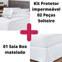 Kit Protetor Colchão Solteiro + 1 Capa Travesseiro