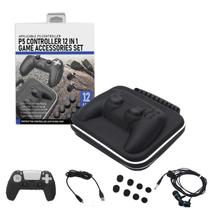 Kit Protetor Controle Compatível Com PlayStation 5 Fone Cabo Estojo Botões