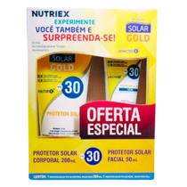 Kit Protetor Corporal Solar Gold FPS 30 200mL + Protetor Facial Solar Gold FPS 30 50mL - Nutriex