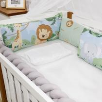 Kit Protetor de Berço 9 Peças Baby Amor Trança Estampas variadas menino e menina Kit Protetor de Berço 9 Peças Baby Amor Trança Estampas variadas menino e menina