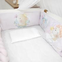 Kit Protetor de Berço 9 Peças Baby Amor Trança Estampas variadas menino e menina
