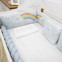 Kit Protetor de Berço 9 Peças Baby Amor Trança Estampas variadas menino e menina