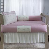 Kit Protetor De Berço Americano Menina 9 Peças