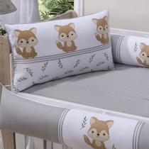 Kit Protetor De Berço Americano Menina 9 Peças