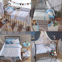 Kit Protetor De Berço Infantil Decorado 3 Peças Para Menino - Vivaldi Bebê