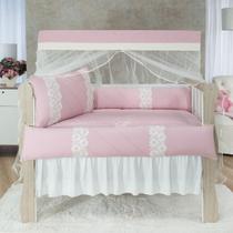 Kit Protetor de Berço Menina 9 Peças Lançamento Kit Protetor de Berço Menina 9 Peças Lançamento