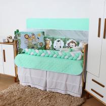 Kit Protetor de Berço Sublimado c/ Almofadinhas Protetor Trança Menina Menino Kit Protetor de Berço Sublimado c/ Almofadinhas Protetor Trança Menina Menino