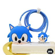 Kit Protetor De Cabo Usb E Capa Celular Sonic