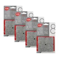 Kit Protetor de Cadeira Móveis Feltro Quadrado Adesivo Clink 32 Peças Kit Protetor de Cadeira Móveis Feltro Quadrado Adesivo Clink 32 Peças