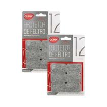 Kit Protetor de Cadeira Móveis Feltro Retangular Adesivo Clink 24 Peças