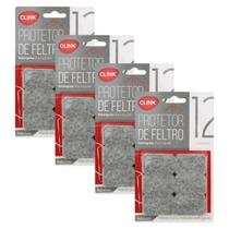 Kit Protetor de Cadeira Móveis Feltro Retangular Adesivo Clink 48 Peças Kit Protetor de Cadeira Móveis Feltro Retangular Adesivo Clink 48 Peças