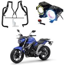 Kit Protetor de Carenagem + U7 Angel Eye Fazer 250 2018 2019 2020 2021 2022