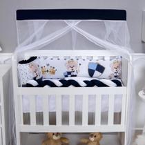 Kit Protetor de Mini Berço Menino e Menina Safari 08 Pçs e Outros Modelos Com Trança e Lateral - 254