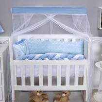 Kit Protetor de Mini Berço Menino e Menina Safari 08 Pçs e Outros Modelos Com Trança e Lateral - 254
