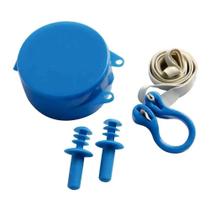Kit protetor de ouvido tampao nariz prendedor nasal anatomico natacao adulto infantil auricular com suporte