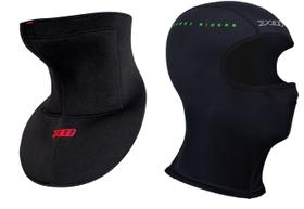 Kit Protetor De Pescoço Linha Pipa + Balaclava X11 Touca Ninja Motociclista