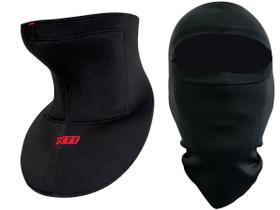 Kit Protetor de Pescoço X11 Anti Linha Pipa + Balaclava Touca Ninja Segunda Pele