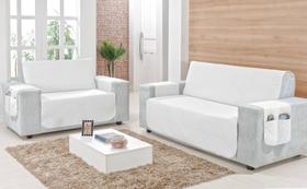 Kit Protetor De Sofá 3 E 2 Lugares Matelado Com Bolso Microfibra Francieli Kit Protetor De Sofá 3 E 2 Lugares Matelado Com Bolso Microfibra Francieli