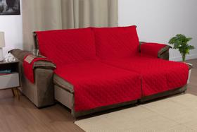Kit Protetor de Sofá-cama 2 Lugares Com Bolso Lateral e Porta Copos de Madeira 2,20 Metros