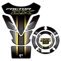 Kit Protetor de Tanque + Bocal Resinado Yamaha Factor DX 2025/2026 Amarelo Kit Protetor de Tanque + Bocal Resinado Yamaha Factor DX 2025/2026 Amarelo