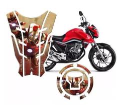 Kit Protetor De Tanque Com Bocal Para Motos Vingadores Kit Protetor De Tanque Com Bocal Para Motos Vingadores