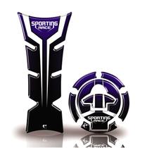 Kit Protetor De Tanque E Bocal Moto Yamaha Sporting Race Azul Kit Protetor De Tanque E Bocal Moto Yamaha Sporting Race Azul