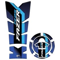 Kit Protetor de Tanque e Bocal Resinado 3D Yamaha Fazer FZ25 2025/2026 AZUL